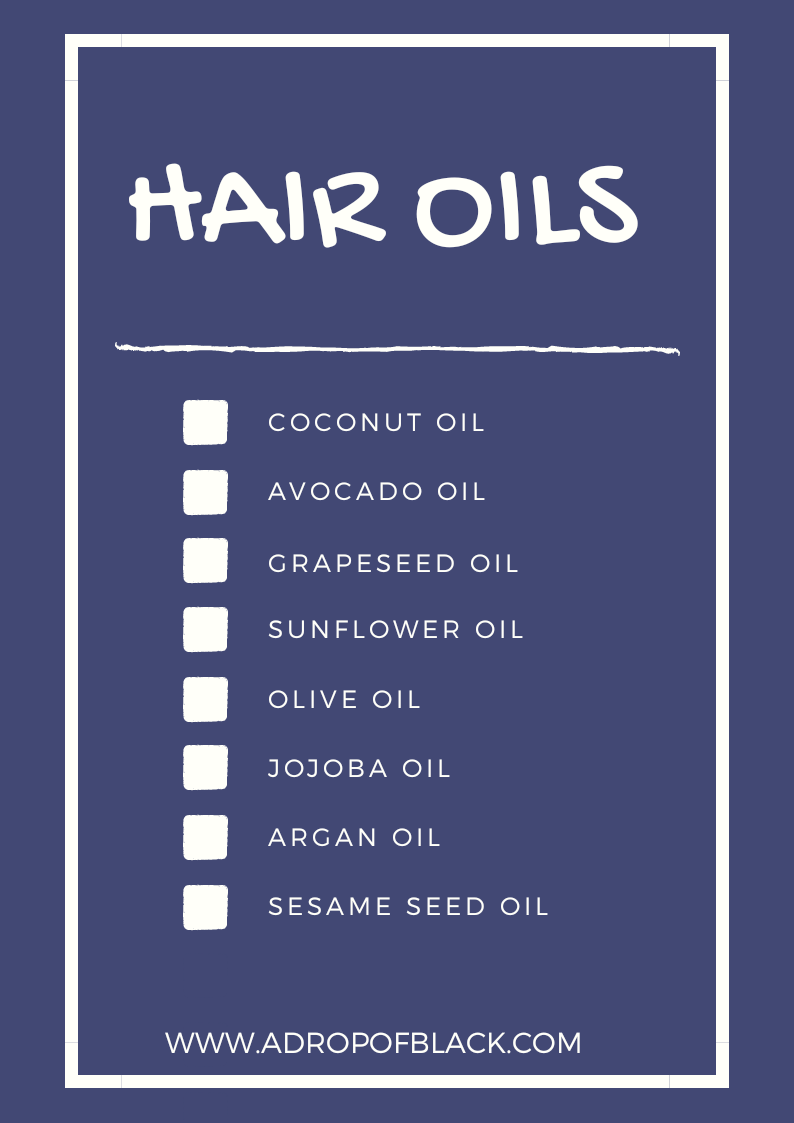 Oils for healthy natural hair